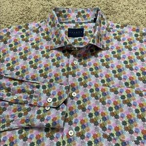 Calder Carmel Limited Edition Men’s Floral Long Sleeve Button Down Shirt Sz XL